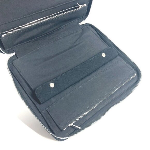 HERMES Fourre Tout Multi-pouch Makeup pouch Jewelry case Pouch cotton Black - Picture 2 of 16